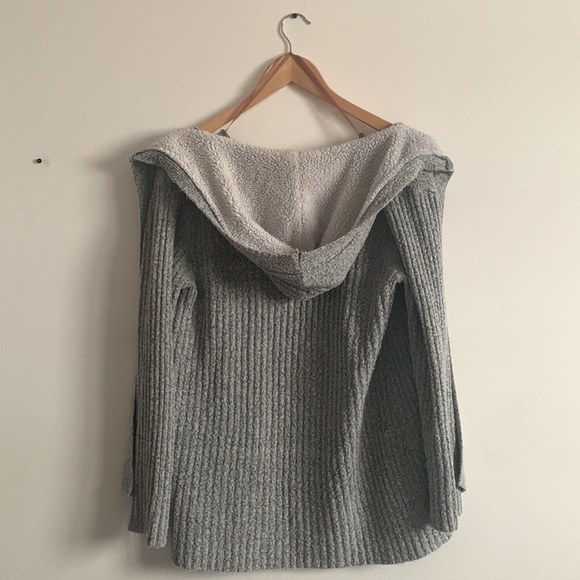 L | Fashion Nova Knit Hooded Cardigan - Picture 2 of 4